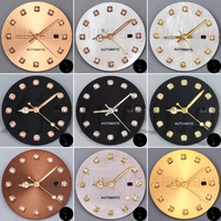 24.5mm Sunburst White Mother Pearl Watch Dial For NH05 Lady's Watch Modified Parts Silver Gold Rose Diamond Index Fit 31mm Case