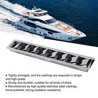 Boat Louver Vent, Marine Vent Grille Oblong Stainless Steel 8 Slots Grid Cover Boat Shutters Blind Louvre
