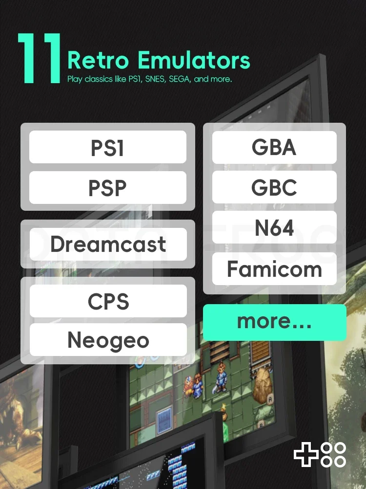 جهاز ألعاب محمول DATA FROG 1280P FHD وحدة تحكم ألعاب محمولة مدمجة في WiFi 64GB 15000 ألعاب كلاسيكية ريترو للترفيه #6