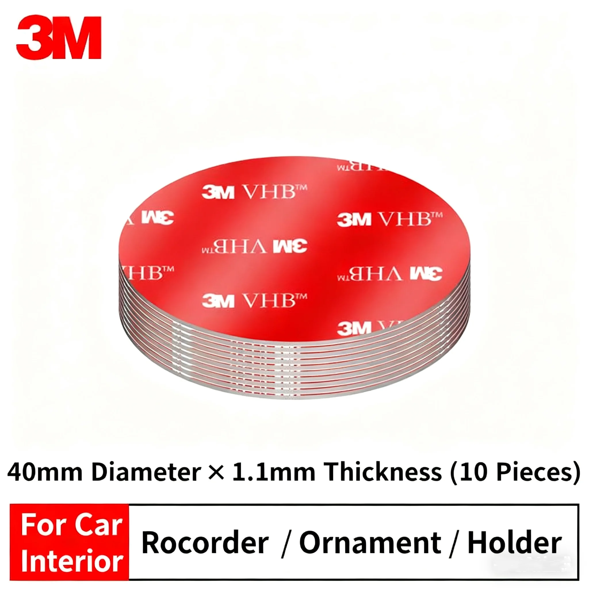 3M 10 Stuks Sterke Dubbelzijdige Tape Lijm Vierkant/Ronde Hoge Viscositeit Traceless Schuim Plakband Voor Auto Speciale Vaste Muur