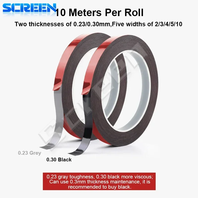 AMAOE 10m Double Sided Adhesive Tape for Sealing The Back Cover of Mobile Phones LCD Screen Tablet Sponge Back Adhesive sets