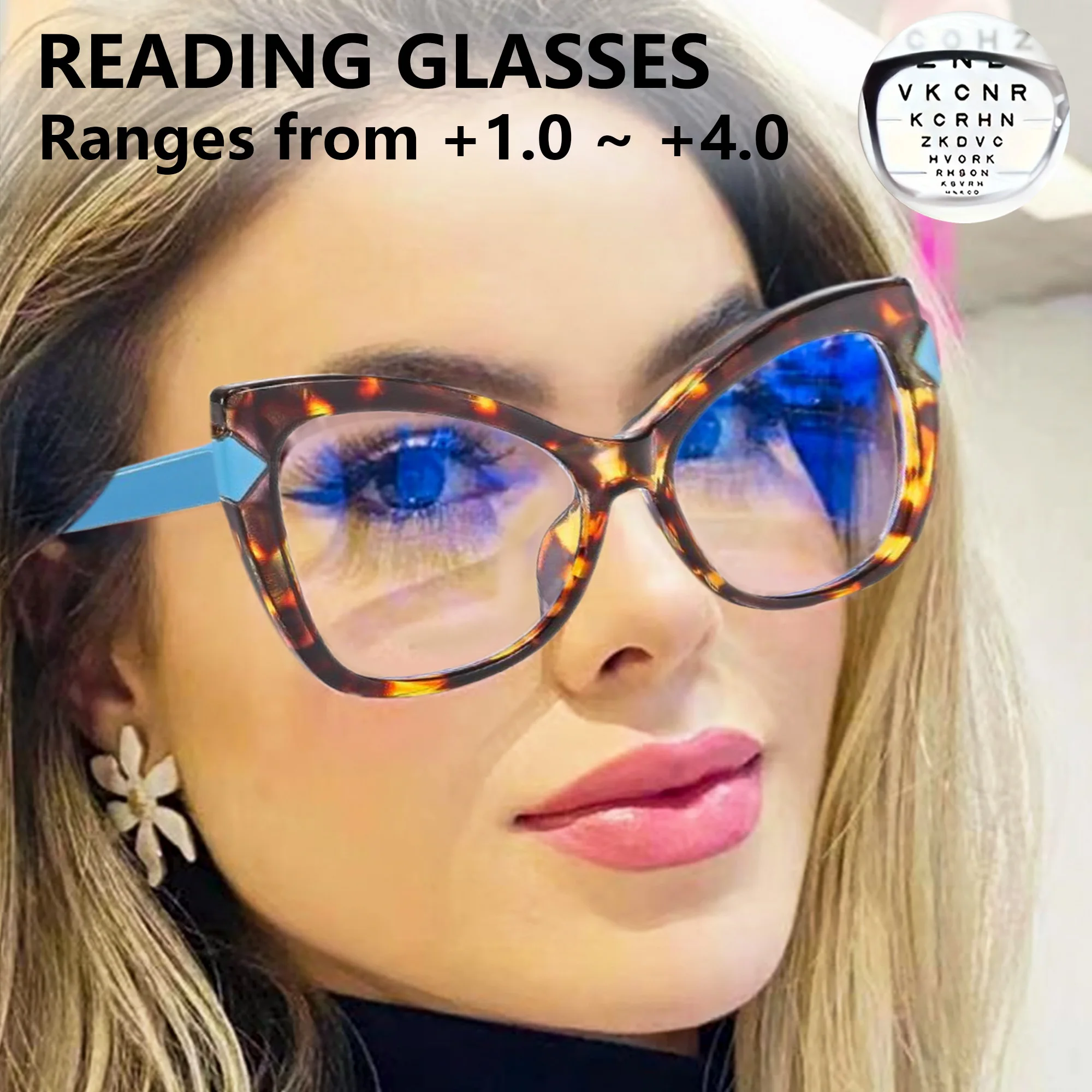 Vintage-Cat-Eye-Lesebrille für Damen und Herren – modische Brillen für den täglichen Gebrauch, langlebige Lesebrillen, +1,0 bis +4,0