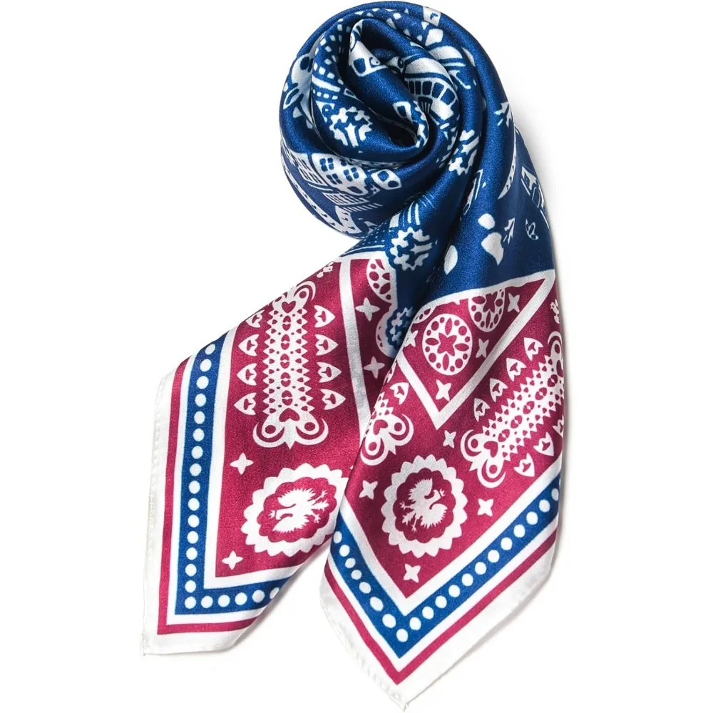 순수 멀베리 실크 스퀘어 스카프 25.6" X25.6'' - 여성용 머리 및 목 스카프, 선물 포장