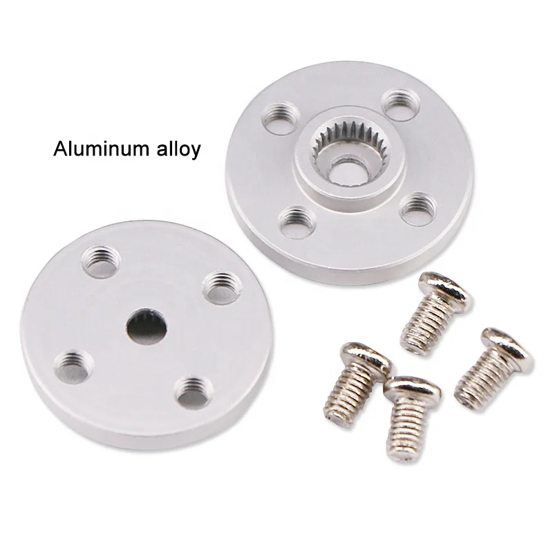 

50PCS Aluminum Alloy Round Type 25T Metal Servo Disc Horn RC Futaba Robot Car Servos Arm For DS3115 DS3218 MG995 MG996R RC Boat