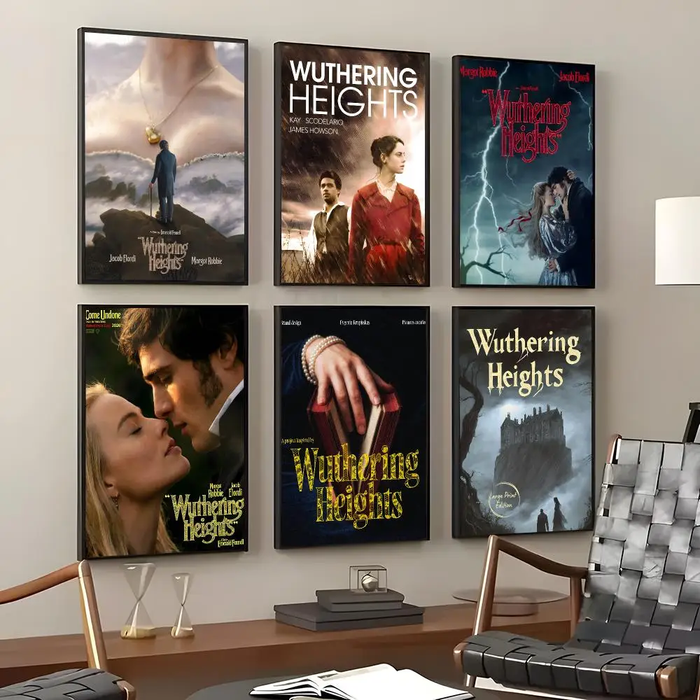 Novel Wuthering Heights Poster Self-Adhesive Waterproof Wall Stickers, Coffee Bar Home Wall Decor