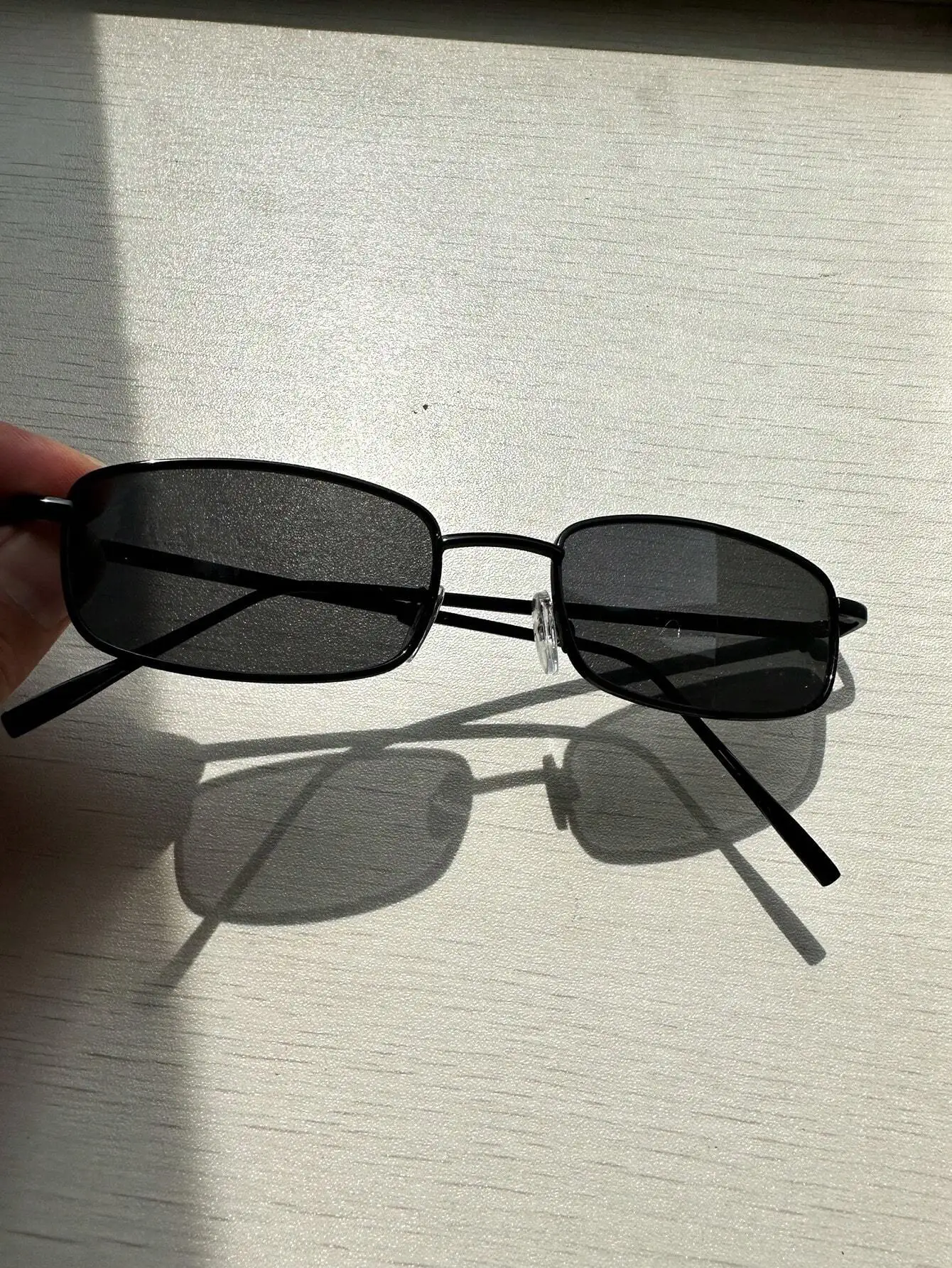 

Mini Square Metal Frame Sunglasses - Black, Retro Y2K Punk Style