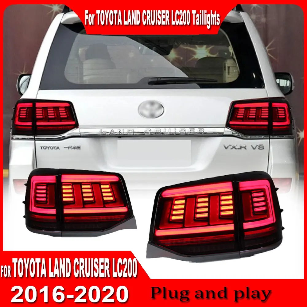 Car Tail lights For Toyota Land Cruiser LC200 FJ200 GRJ200 2016-2021 Rear Lamp Lights LED Tail Light Taillight Taillamp Assembly