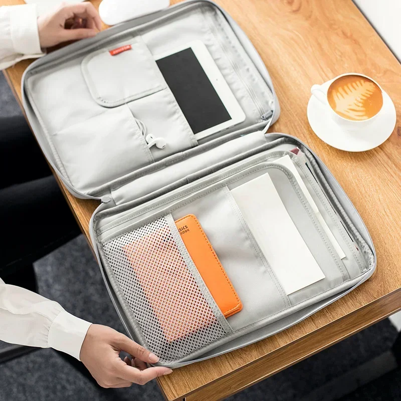 Imagem -03 - Organizador de Documentos a4 Pasta Padfólio Multifuncional Suporte de Negócios Bolsa para Ipad Pasta de Arquivamento de Escritório Armazenamento de Papelaria