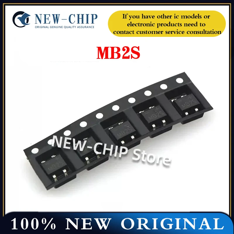 10 PCS-500 PÇS/LOTE MB2S 0.5/0.8A 200 V SOP4 Novo Original