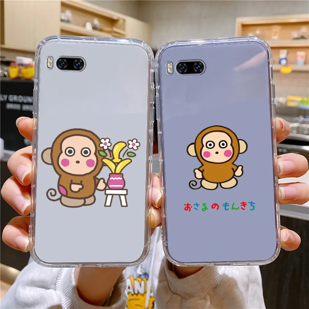 S-Sanrio M-Monkichi Phone Case For Huawei Mate P10 P20 P30 P40 P50 Smart Z Honor 50 60 70 Pro Lite Transparent Case