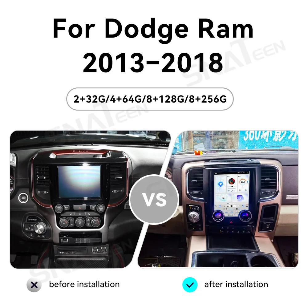 

9.7 Inch Android 13 CarPlay Car Radio For Dodge Ram 2013-2018 Touch Screen Multiedia Player GPS Navigation Car Accessories DSP