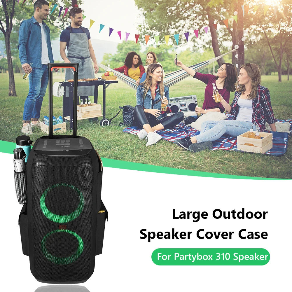 Multifunctional Outdoor Mesh Carrying Bags for JBL Partybox 310 Speaker Water Bottle and Microphone Organizer