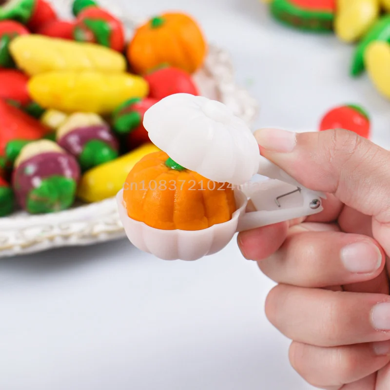 {YY30} 12 Pcs Mini Fruit Kanom Thai Dim Sum Luk Chup Dessert Mold Cake Decoration Baking Tool Press 3D Simulation Fruit Shape