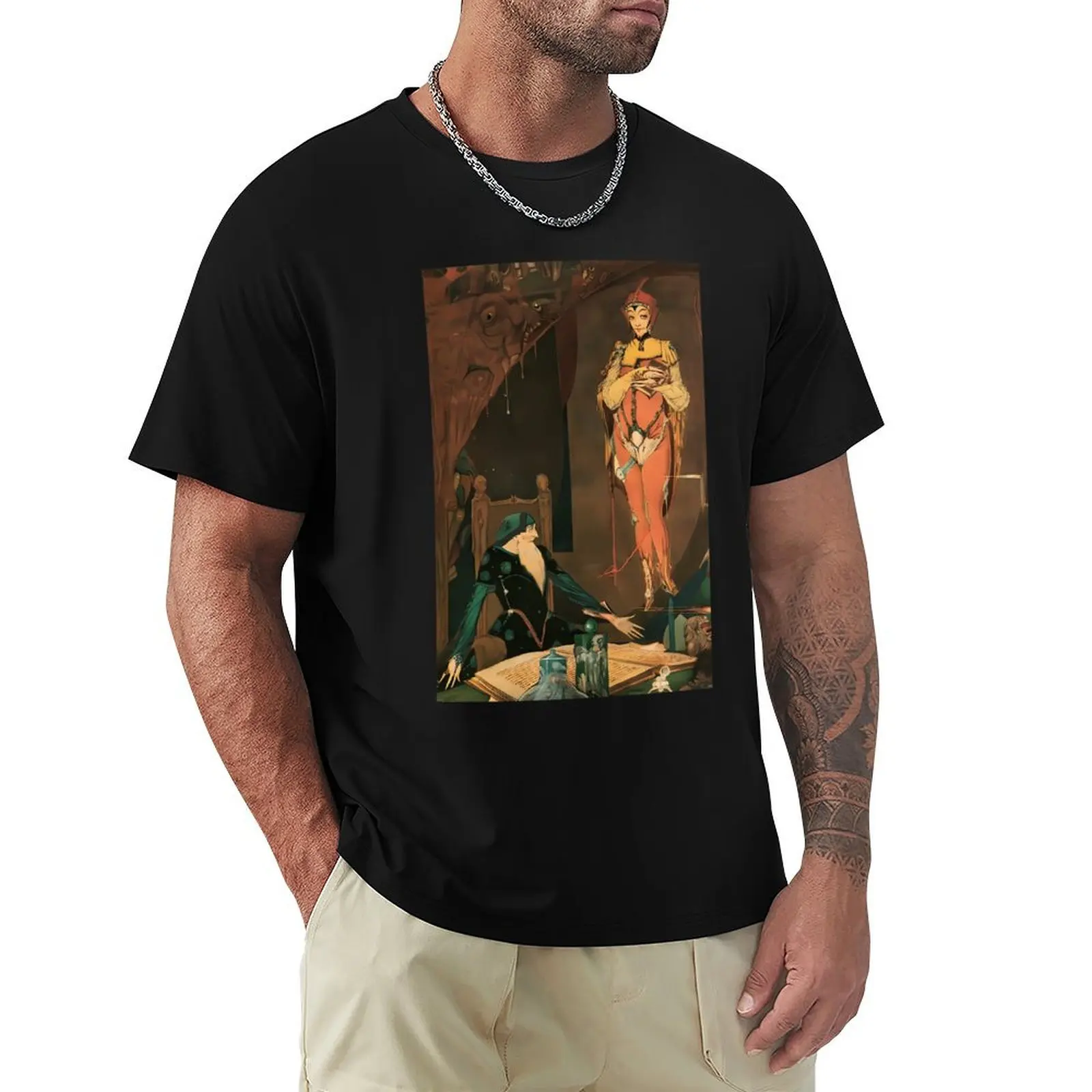 faust and mephistophelese harry clarke T-Shirt Casual All Match Short Sleeve T-Shirt