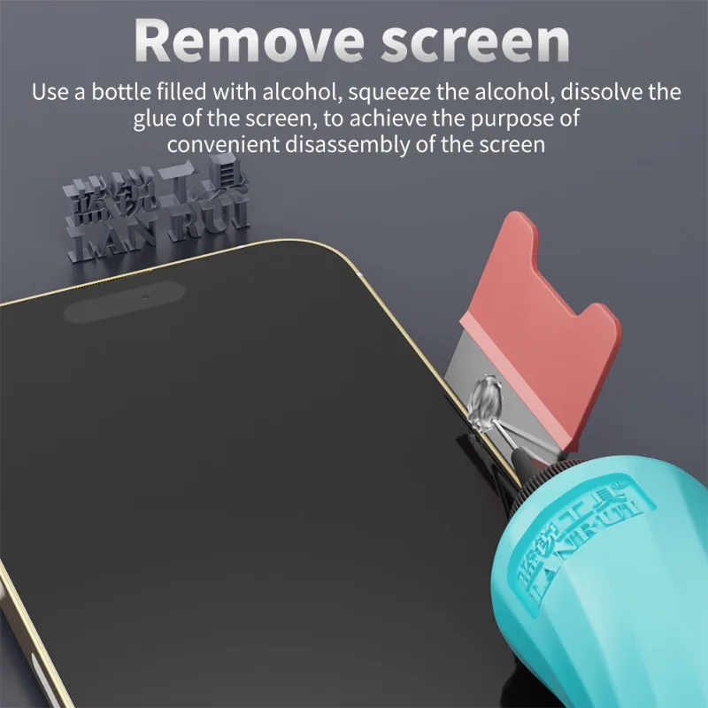 LANRUI M110 60ML/100ML Anti-static Solvent Bottle Double-cap Design Strong Sealing Stainless Steel Needle Easy To Control Dosage