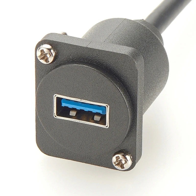 D Type USB 3.0 Male To Female Extension Cable Type A XLR Panel Mount Convertor USB A Chassis Flange Coupler Cable
