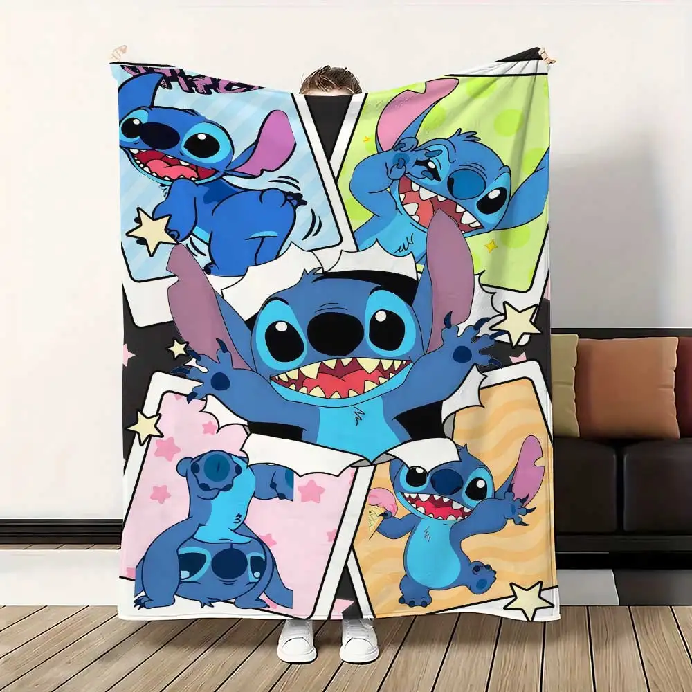 

Fleece Blanket for Sofa Decoration Kawaii ST-stitches Warm Winter Blankets and Throws Fluffy Plaid Home Interior Luxury Bedding