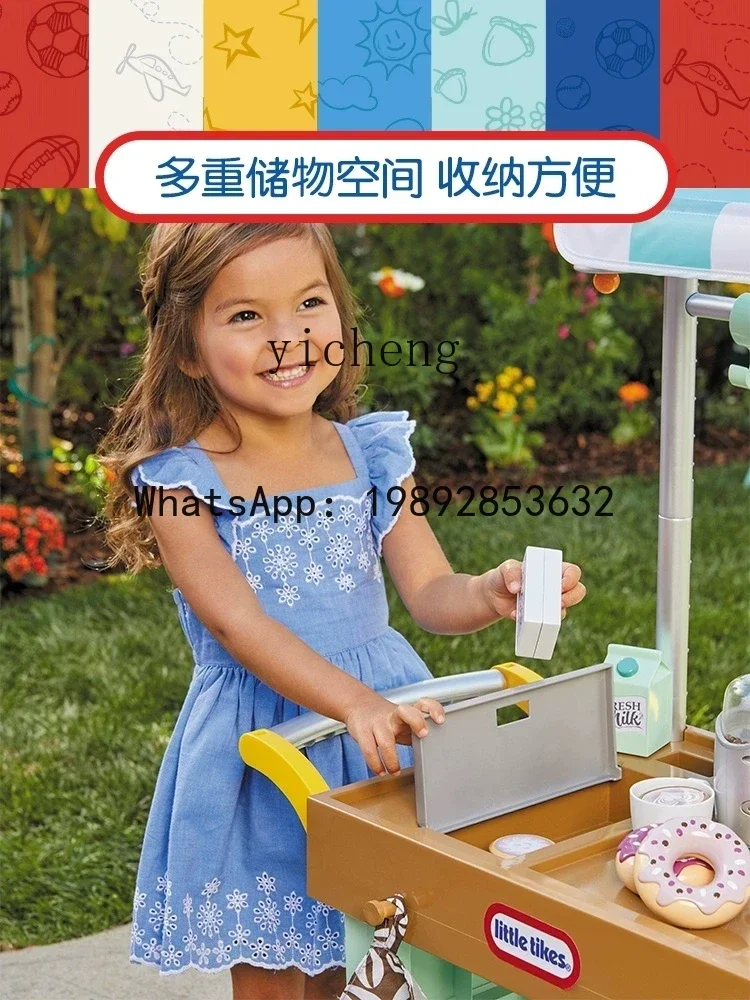 ABC محطة الحلوى المتنقلة الأطفال الجليد اللعب منزل محاكاة لعبة آلة بيع عربة فتاة #3