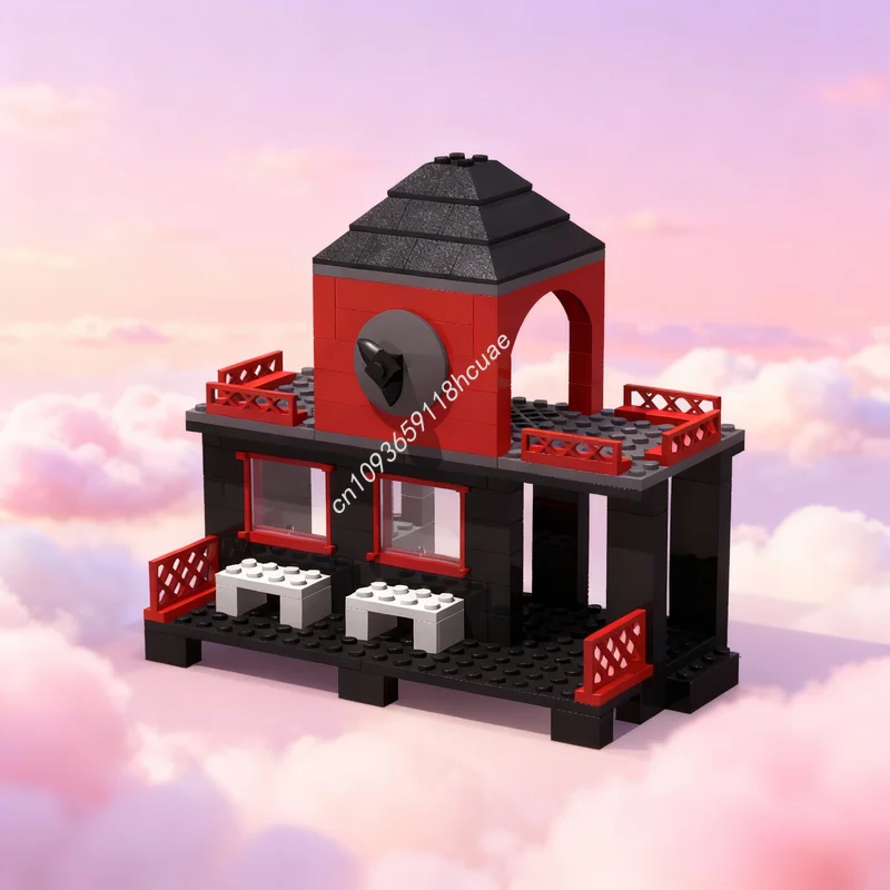 

Набор строительных блоков MOC «Западная станция», 129 деталей, архитектурная модель, сборка своими руками, креативный подарок на Рождество, развивающая игрушка, конструктор