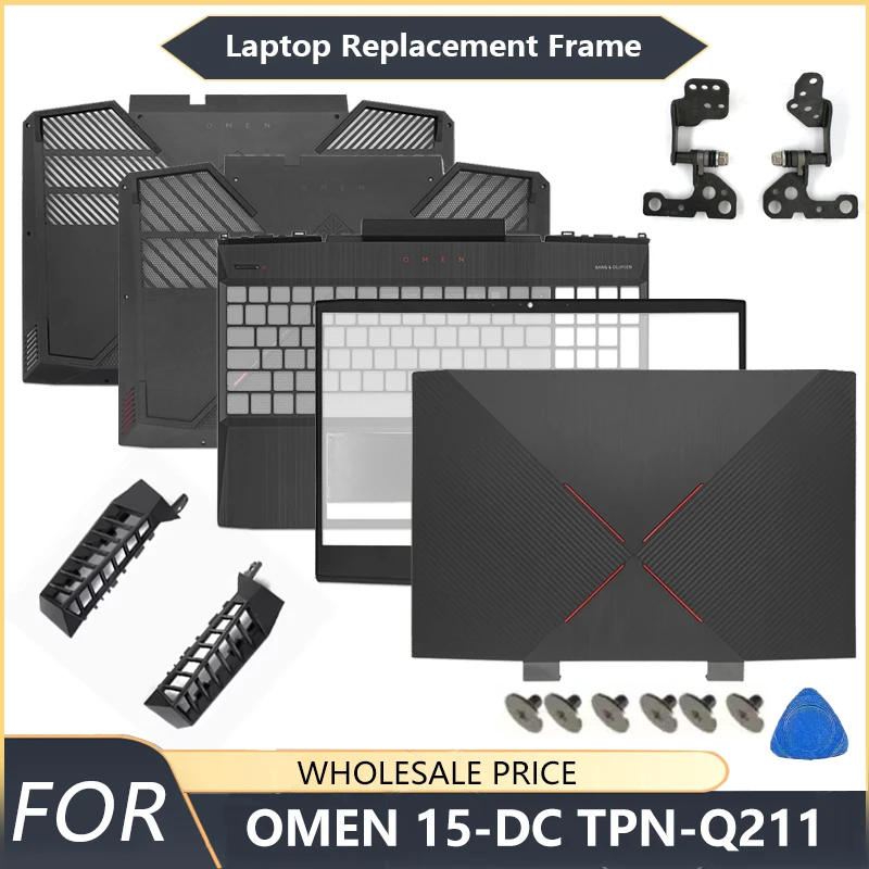 

Laptop Frames Replace Cover New For OMEN 15-DC TPN-Q211 15-dc1055TX 15-DC1060TX LCD Back Cover Front Bezel Palmrest Bottom Case
