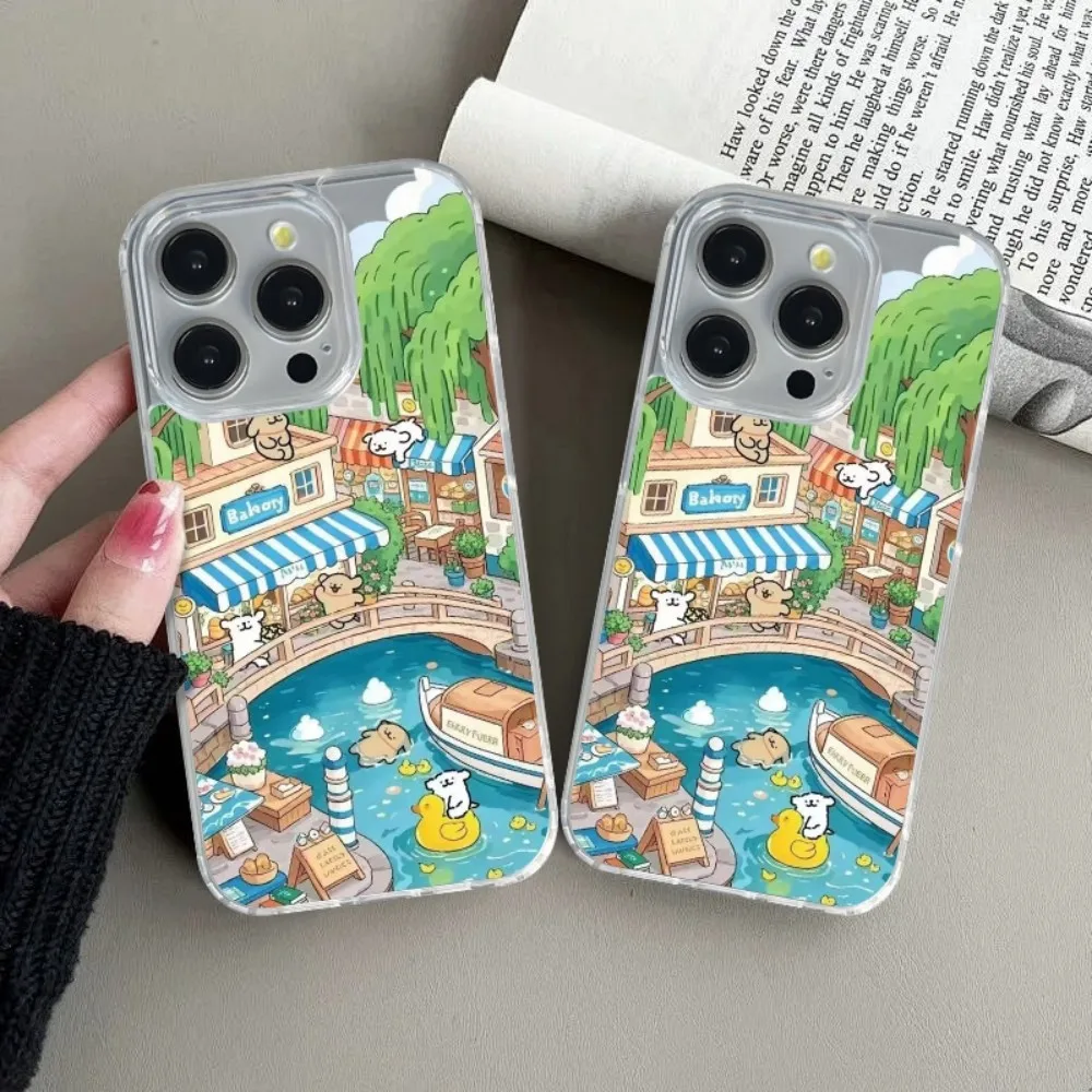 HOT Cute Little Dog Couple Magnetic Phone Case for Samsung Galaxy S25 S24 S23 S22 S21 S20 FE Edge Plus Ultra 5G Clear TPU Cover
