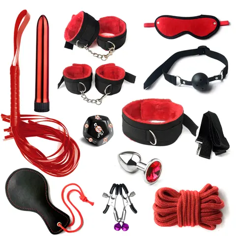 sexx Toys Bdsm sexxual jugetes kit for couples PU sexx Bondage Set Handcuffs sexx Games Shackles Nipple Clamp adult sexxy toys 18