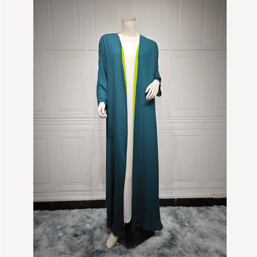 Dubai Abaya Women Open Cardigan Muslim Hijab Long Maxi Dress Turkey Eid Ramadan Kaftan Arab Kimono Robe Morocco Caftan Jalabiya