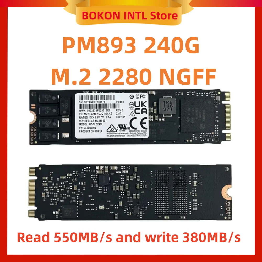 PM893 240G M.2 Sata 2280 NGFF Enterprise Server الأصلي لسامسونج MZNL3240HCJQ-00AAZ