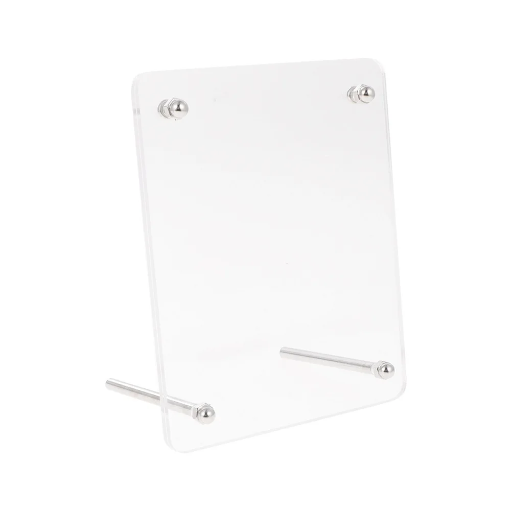 

3Pcs Glass Crystal Certificate Display Stand Photo Frame Transparent Design for Home Office Decoration Gift
