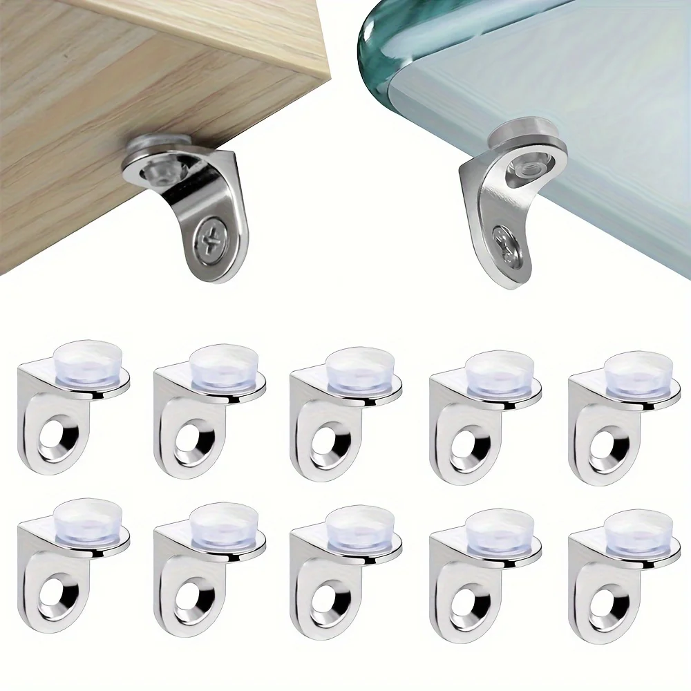 Metal Alloy with Suction Cup Support Bracket, Wall Furniture Bracket Corner Bracket, Suitable for Home and Office Installation