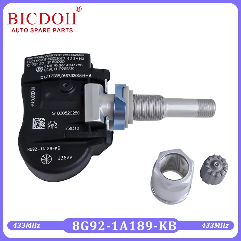 8G92-1A189-KB نظام مراقبة ضغط الإطارات لفورد جالاكسي (WA6) 1.6 1.8 2.0 S-MAX (CJ/WA6) 433MHz TPMS الاستشعار 8G921A189KB