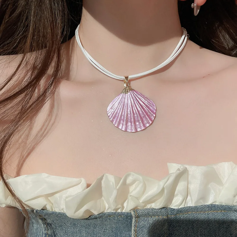 سلسلة البحر شل نجم البحر قلادة سبيكة أقراط قلادة قابل للتعديل البوهيمي شل قلادة مجوهرات الحلي