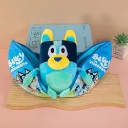 New Transformation 25cm Bluey Doll Cute Plush Toy Novel Zipper Bluey Pillow Doll Cloth Stitch Doll Children pink pig Gifts