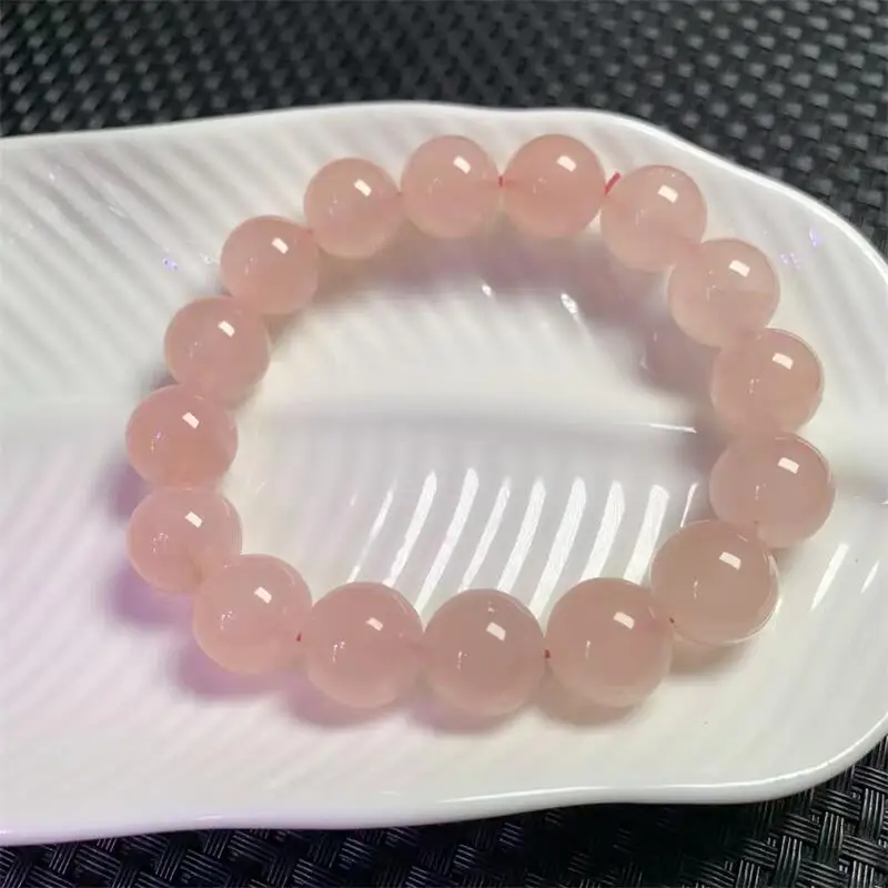 

14MM Natural Rose Quartz Bracelet Round Bead Stretch Healing Fengshui Stone Gemstone Birthday Present 1PCS