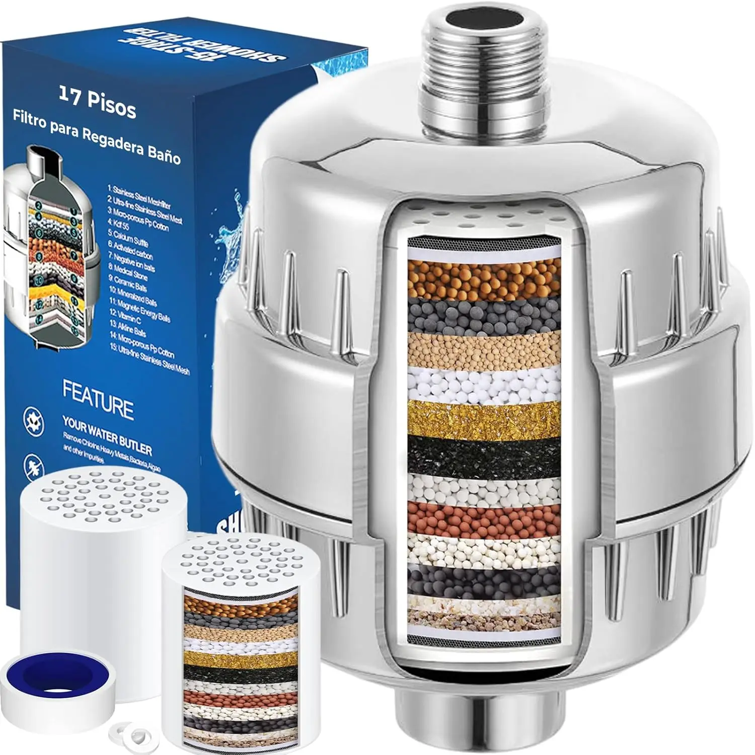 SNORF-Filtre à eau universel 138, filtre à eau, 17 pièces