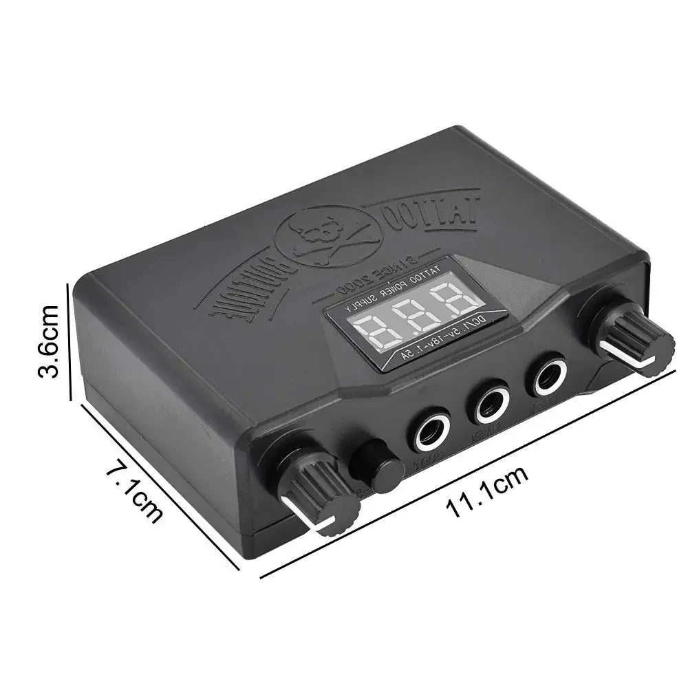 Professional Tattoo Power Kit Digital LCD Dual Mode Power with Foot Pedal Clip Cable For Rotary and Coil Tattoo Gun Machine