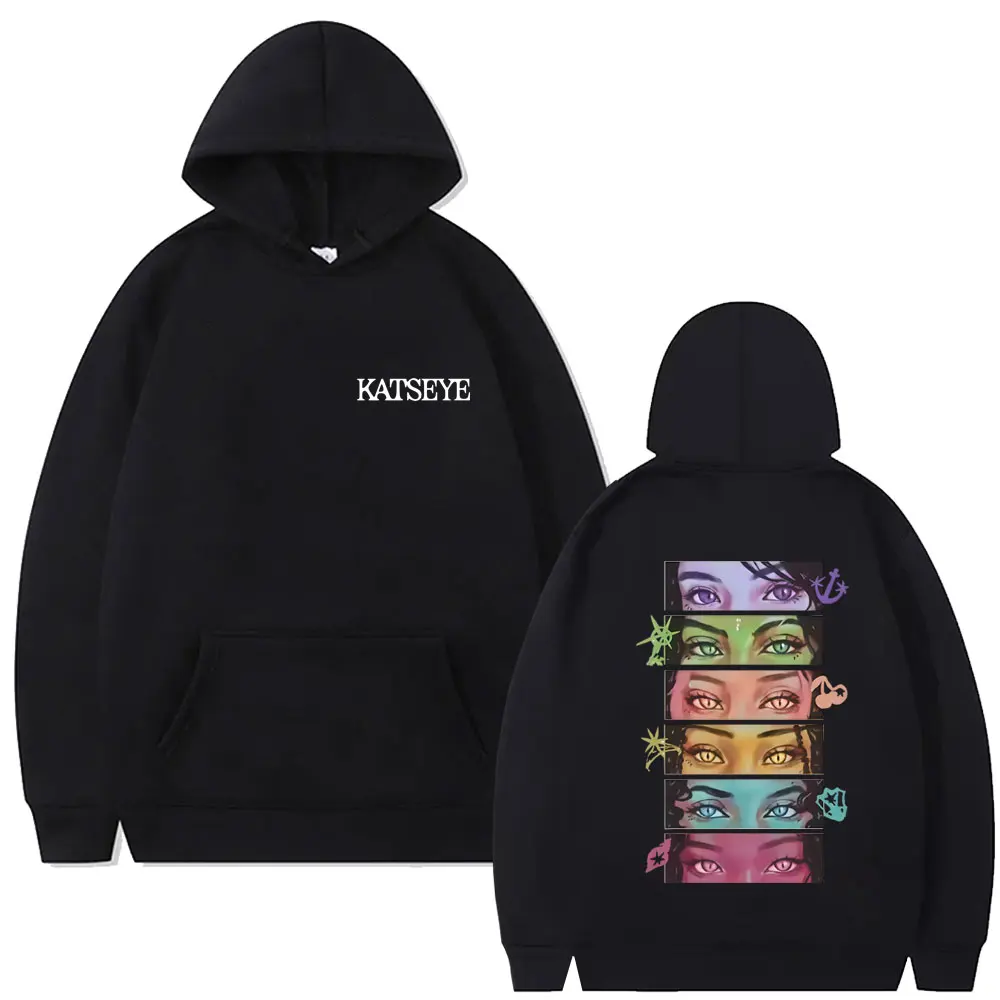 

Korean Kpop Katseye Eyes Graphic Hoodie Men Women Hip Hop Fashion Oversized Streetwear Male Casual Vintage Pullover Sweatshirt
