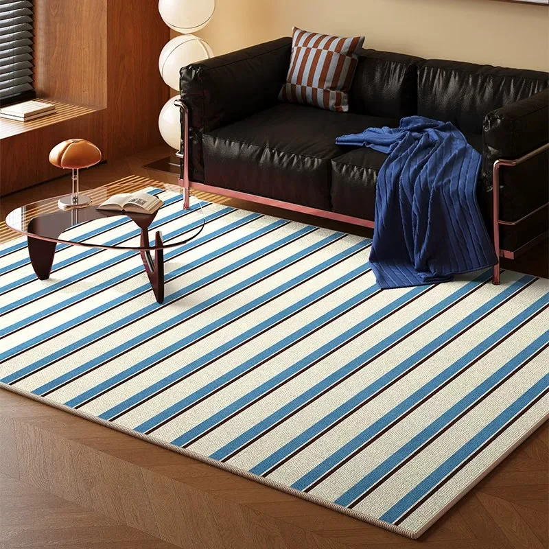 Living Room Carpet Stain-Resistant Durable Floor Mat Geometric Pattern Rug Bedside Mats Large Area Retro Home Decoration Carpets