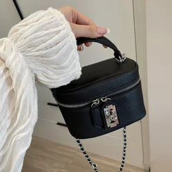 Mini borse a tracolla femminili borse con fibbia a lucchetto borsa per cellulare per borsa a tracolla in PU moda portamonete da donna