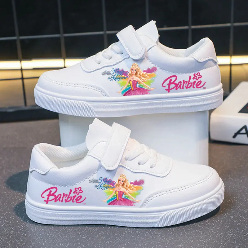 Zapatos de Barbie para niños, zapatillas deportivas blancas para niños, zapatillas de tenis para niños, zapatos de tablero casuales para