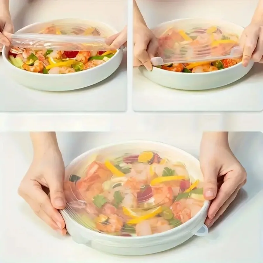 

12 шт., силиконовые чехлы для чаш ible, эластичные крышки для хранения продуктов, многоразовые крышки для посудомоечной машины и микроволновой печи, герметичные, герметичные для свежих Foo