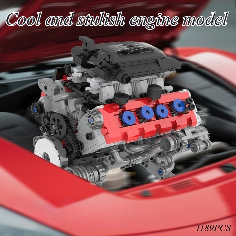 

1189PCS SUPERCAR ENGINE MODEL BUILDING BLOCKS - COLLECTIBLE FOR CAR ENTHUSIASTS, EXQUISITE DECOR & IDEAL HOLIDAY GIFT