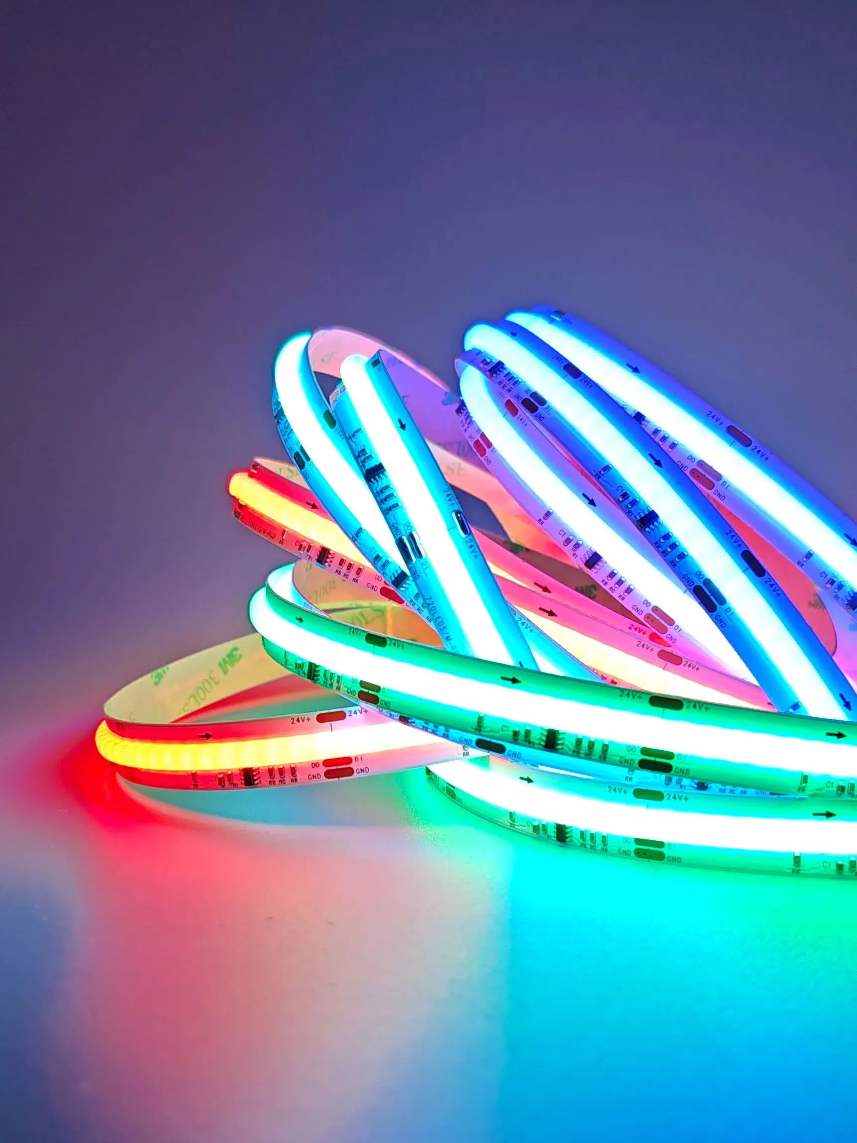 Zestaw taśmy LED Tuya Zigbee RGBIC COB, adresowalna, synchronizacja z muzyką, kompatybilna z Zigbee2mqtt, Home Assistant, Alexa, Google Home, 24V — zdjęcie produktu 7