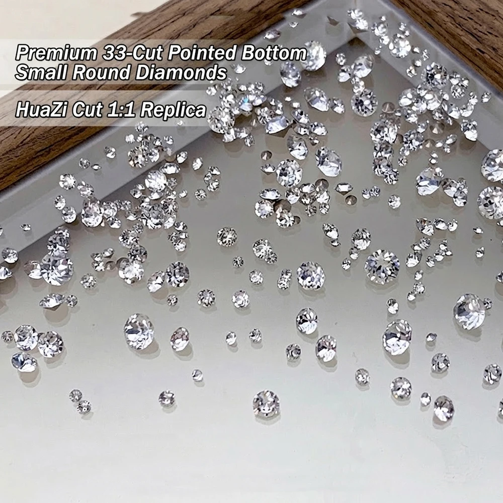 100pcs SS3-SS20 Pointed Bottom Nail Art Rhinestones Multi-facet Cut Premium Crystals Nail Charms for Nail Design & Home Manicure