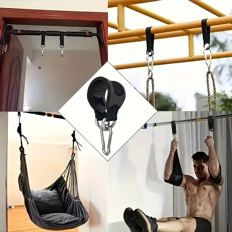 2pcs Extended Heavy-Duty Nylon Fitness Training Straps with Metal Hooks Multi-Functional Suspension Straps Durable Nylon Webbing image 5