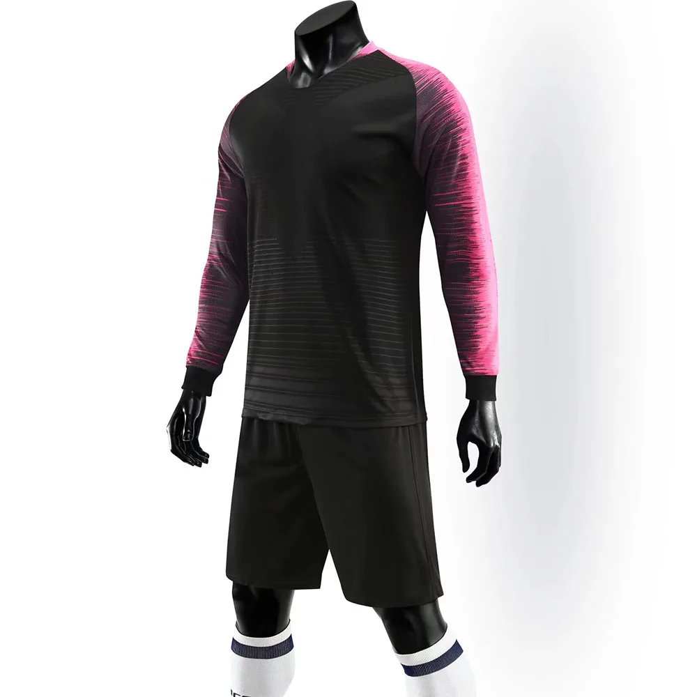 Long Sleeve Football Training Uniform Tracksuit for Men Kids Quick Dry Professional Soccer Shirt & Shorts Jersey Suit Custom