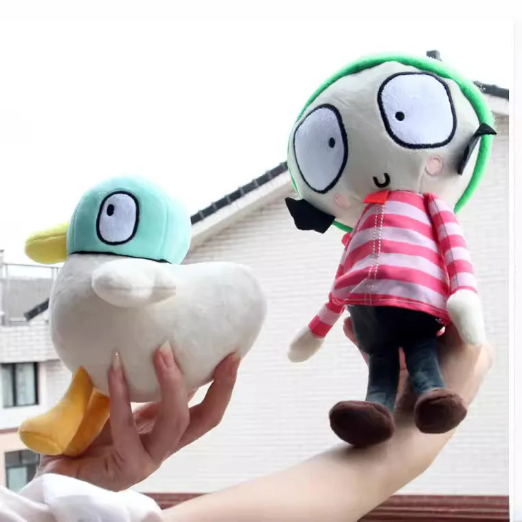 New Sarah and Duck Toys Anime Cartoon Kawaii Animals Accompany Pillow Room Ornaments Doll Collection Christmas Birthday Gifts