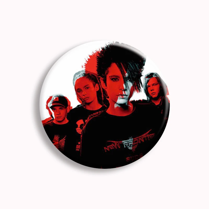 58mm German Rock Band Tom Bill Kaulitz I Love Tokio Hotel Button Pin Punk Rock Roll Team Brooch Badge Bag Decor Fans Collect