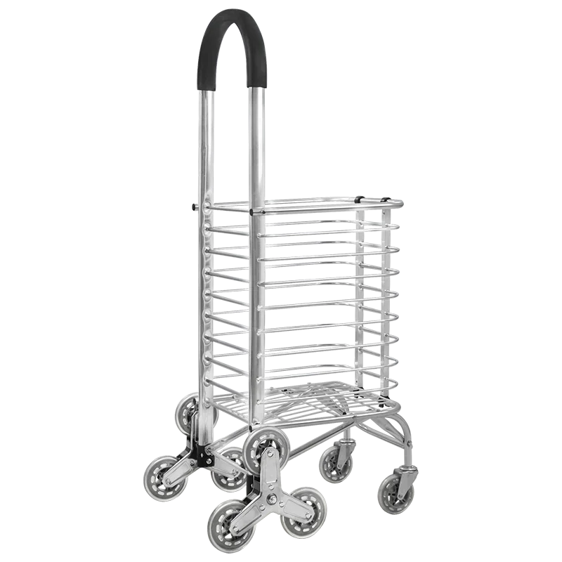 Nieuwe 50Kg Zware Shopping Trolley Karren Vouwen Trolley Met Zes Wielen Gemakkelijker Trap Klimmen FST50-6S