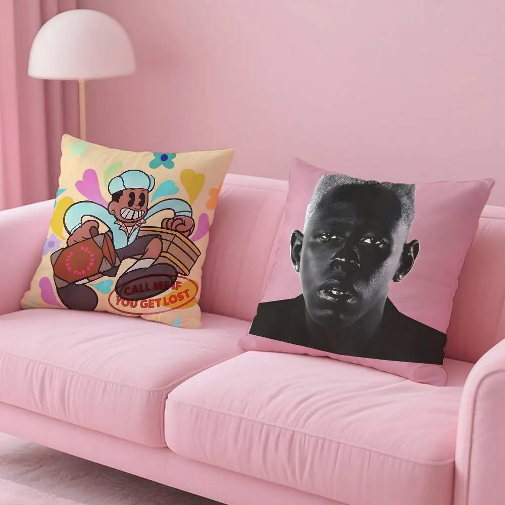 T-Tyler The Creator مغني الراب كيس وسادة نمط مطبوعة المخدة لغرفة المعيشة غطاء وسادة أريكة وديكور غرفة نوم